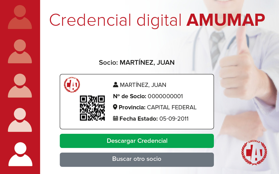 Nueva credencial digital de AMUMAP